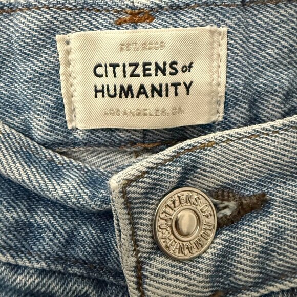 Citizens of Humanity Distressed Horseshoe Denim Baggy Jeans Womens Size 27 - Picture 4 of 8